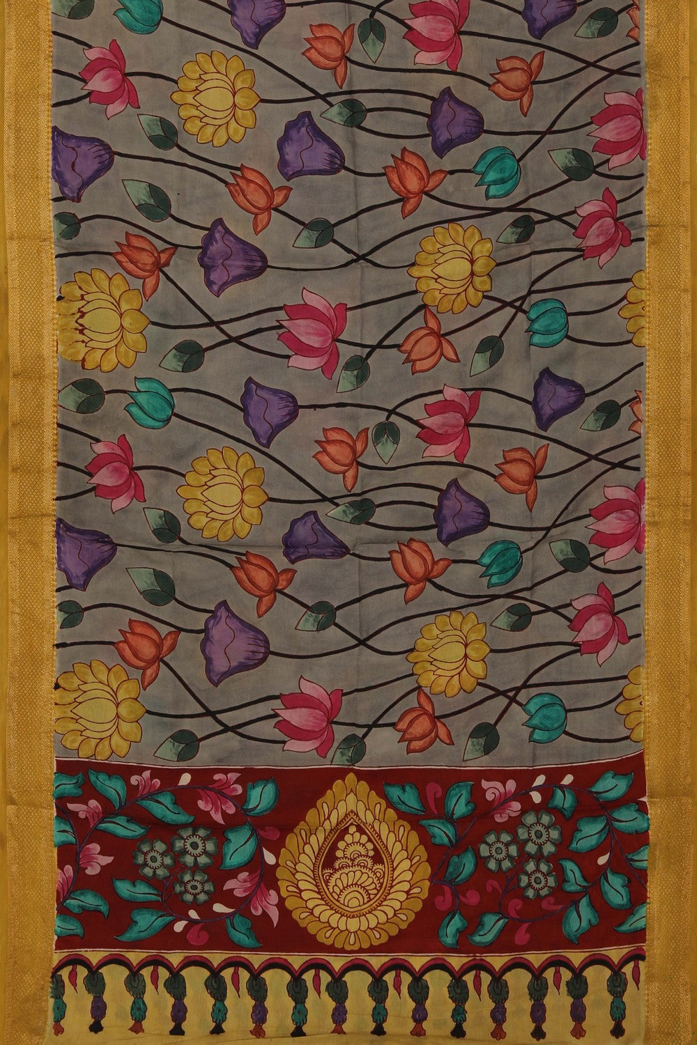 Image of Kalamkari Hand-Painted Dupatta